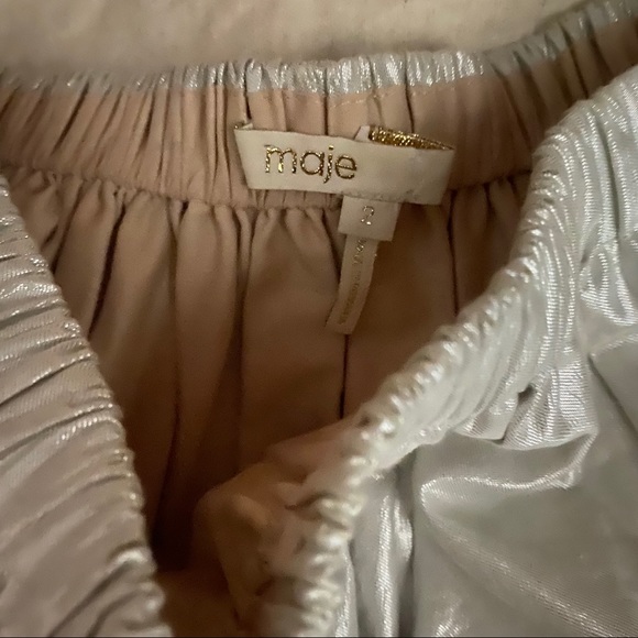 MAJE Silver Voluminous Balloon Skirt Size M/2 - Picture 3 of 4